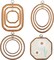 9 Pcs Large Embroidery Hoop Frame Decorative Imitated Wood Display Frame(Mixed Shape)